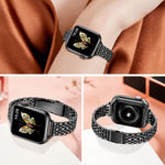Cinturino per orologio in metallo con fibbia a fionda sottile a sette perline, For Apple Watch 46mm / 49mm / 45mm / 44mm, For Apple Watch 42mm / 41mm / 40mm / 38mm