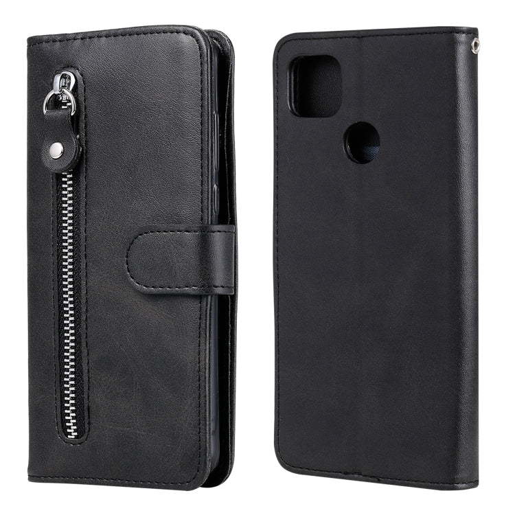 Custodia portafoglio in pelle con cerniera per smartphone