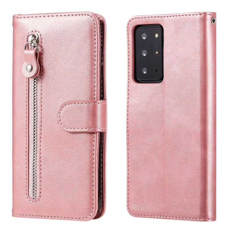 Custodia portafoglio in pelle con cerniera per Galaxy Note20 Ultr