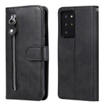 Custodia portafoglio in pelle con cerniera per Galaxy Note20 Ultr