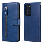 Custodia portafoglio in pelle con cerniera per Galaxy Note20 Ultr