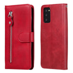 Custodia portafoglio in pelle con cerniera per Galaxy Note20 Ultr