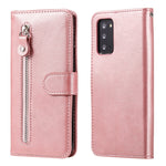 Custodia portafoglio in pelle con cerniera per Galaxy Note20 Ultr