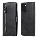 Custodia portafoglio in pelle con cerniera per Galaxy Note20 Ultr