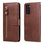 Custodia portafoglio in pelle con cerniera per Galaxy Note20 Ultr