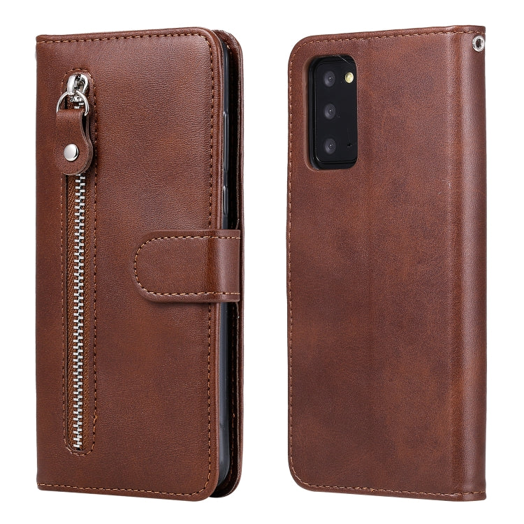 Custodia portafoglio in pelle con cerniera per Galaxy Note20 Ultr