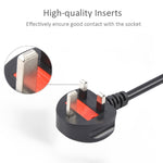 Cavo di alimentazione per PC con spina UK grande, cavo a 3 pin, 3m, 5m
