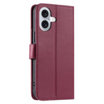 Custodia portafoglio in pelle rombica con fibbia per iPhone 17