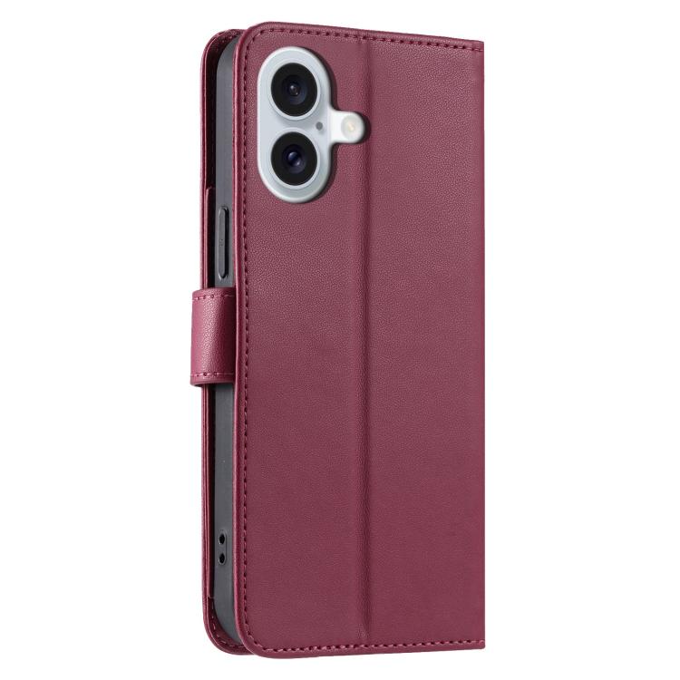 Custodia portafoglio in pelle rombica con fibbia per iPhone 17
