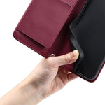 Custodia portafoglio in pelle rombica con fibbia per iPhone 17