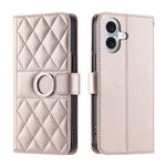 Custodia portafoglio in pelle rombica con fibbia per iPhone 17
