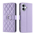 Custodia portafoglio in pelle rombica con fibbia per iPhone 17
