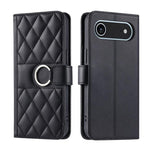 Custodia portafoglio in pelle rombica con fibbia per iPhone 17