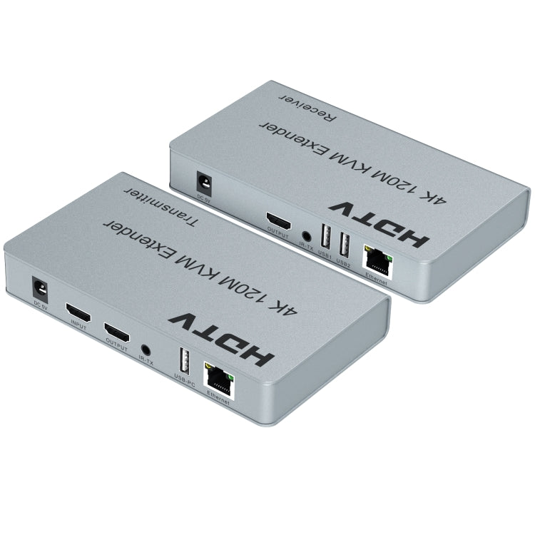 Extender HDMI USB KVM 4K da 120 m con EU/US/UK Plug