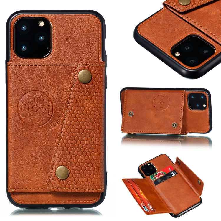 Custodia in pelle con supporto per iPhone 12