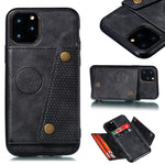 Custodia in pelle con supporto per iPhone 12
