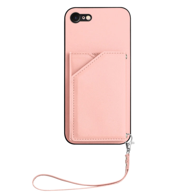 Custodia per telefono con quattro slot per carte Skin Feel e cinturino da polso, For iPhone 7 / 8 / SE 2020 2022, For iPhone 13 Pro Max, For iPhone 13 Pro, For iPhone 13