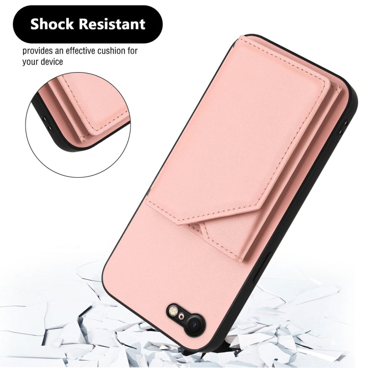 Custodia per telefono con quattro slot per carte Skin Feel e cinturino da polso, For iPhone 7 / 8 / SE 2020 2022, For iPhone 13 Pro Max, For iPhone 13 Pro, For iPhone 13