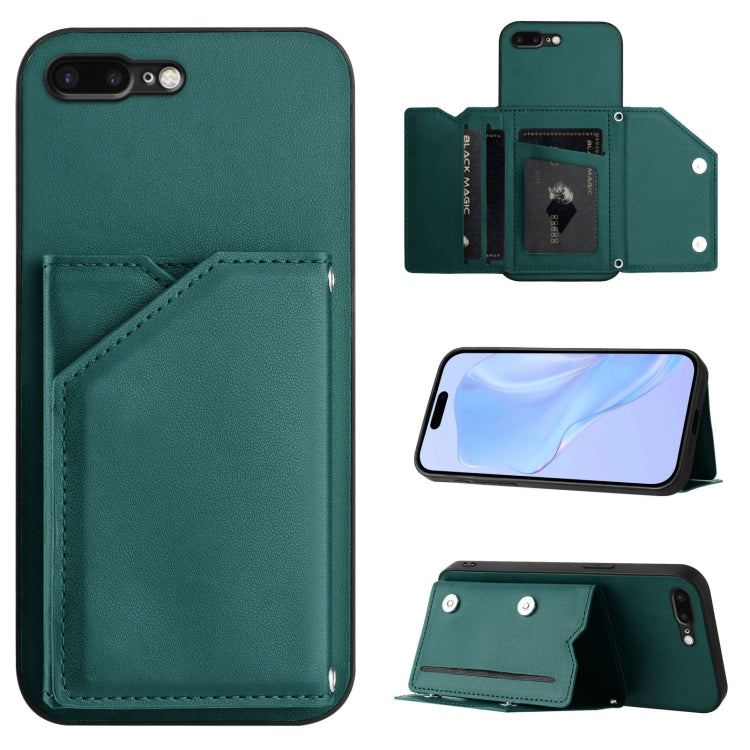 Custodia per telefono con quattro slot per carte Skin Feel e cinturino da polso, For iPhone X / XS, For iPhone XR, For iPhone XS Max, For iPhone 7 Plus / 8 Plus