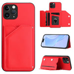 Custodia per telefono con quattro slot per carte Skin Feel e cinturino da polso, For iPhone 12 mini, For iPhone 11 Pro Max, For iPhone 11, For iPhone 11 Pro