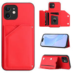 Custodia per telefono con quattro slot per carte Skin Feel e cinturino da polso, For iPhone 13 mini, For iPhone 12, For iPhone 12 Pro Max, For iPhone 12 Pro