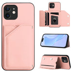 Custodia per telefono con quattro slot per carte Skin Feel e cinturino da polso, For iPhone 12 mini, For iPhone 11 Pro Max, For iPhone 11, For iPhone 11 Pro