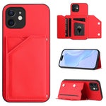 Custodia per telefono con quattro slot per carte Skin Feel e cinturino da polso, For iPhone 12 mini, For iPhone 11 Pro Max, For iPhone 11, For iPhone 11 Pro