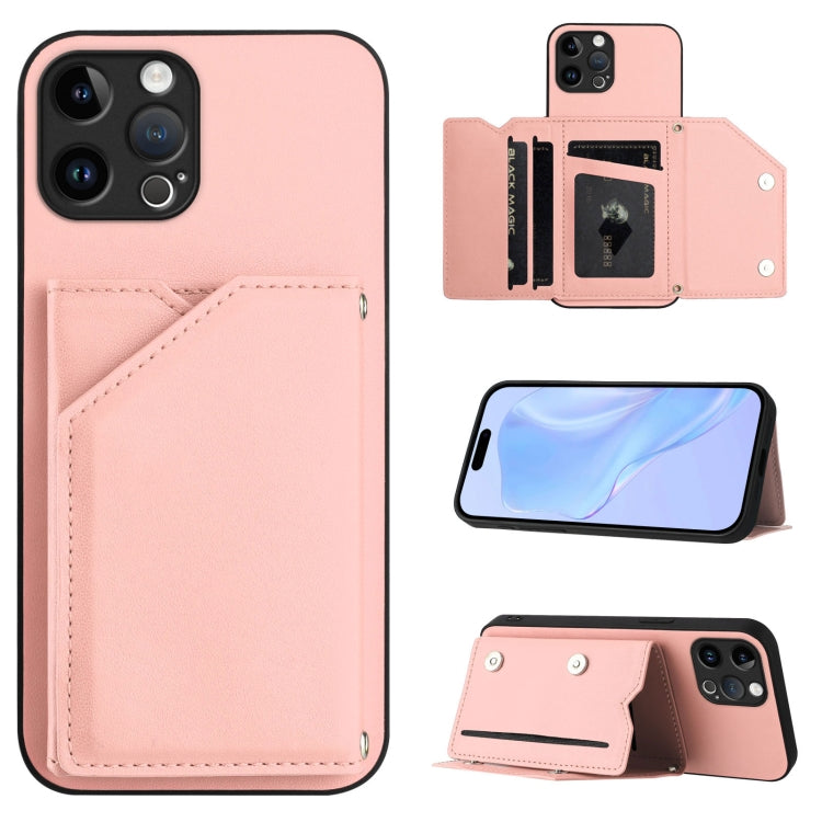 Custodia per telefono con quattro slot per carte Skin Feel e cinturino da polso, For iPhone 13 mini, For iPhone 12, For iPhone 12 Pro Max, For iPhone 12 Pro