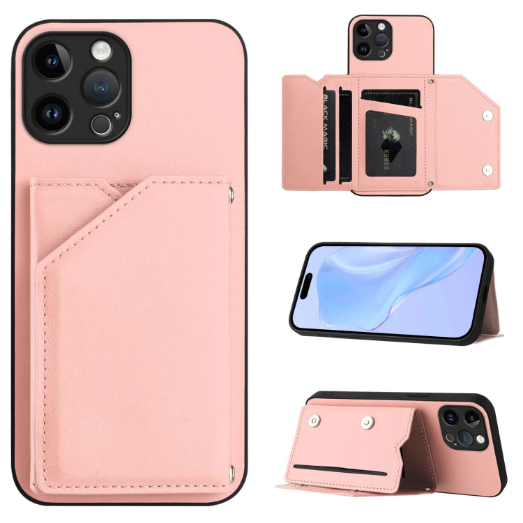 Custodia per telefono con quattro slot per carte Skin Feel e cinturino da polso, For iPhone 13 mini, For iPhone 12, For iPhone 12 Pro Max, For iPhone 12 Pro