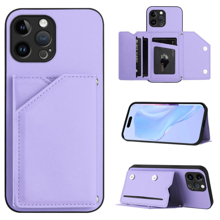 Custodia per telefono con quattro slot per carte Skin Feel e cinturino da polso, For iPhone 13 mini, For iPhone 12, For iPhone 12 Pro Max, For iPhone 12 Pro