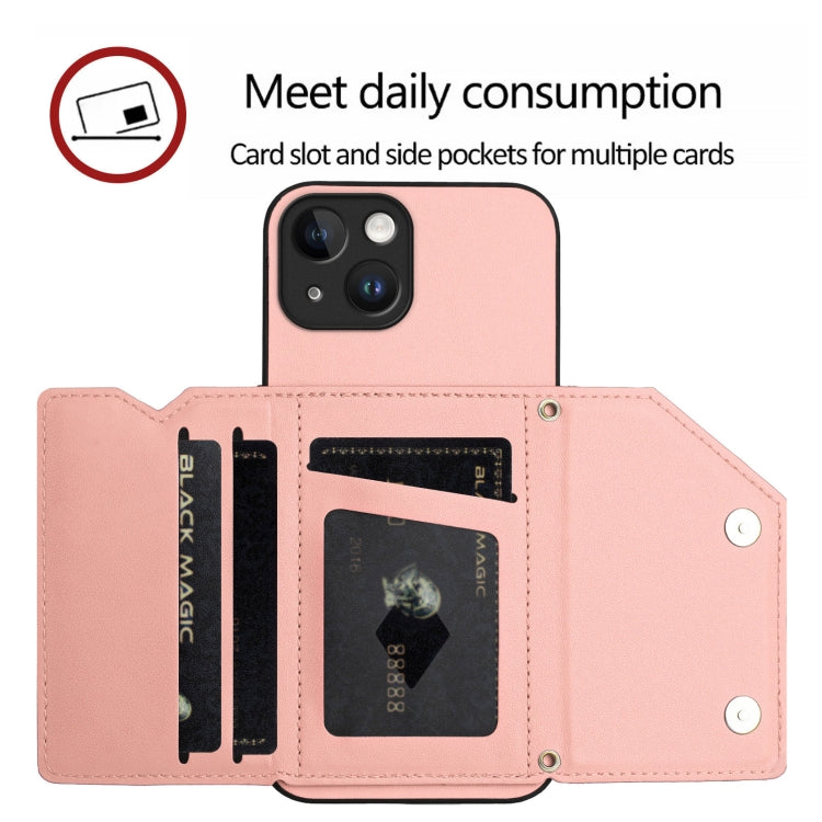 Custodia per telefono con quattro slot per carte Skin Feel e cinturino da polso, For iPhone 13 mini, For iPhone 12, For iPhone 12 Pro Max, For iPhone 12 Pro
