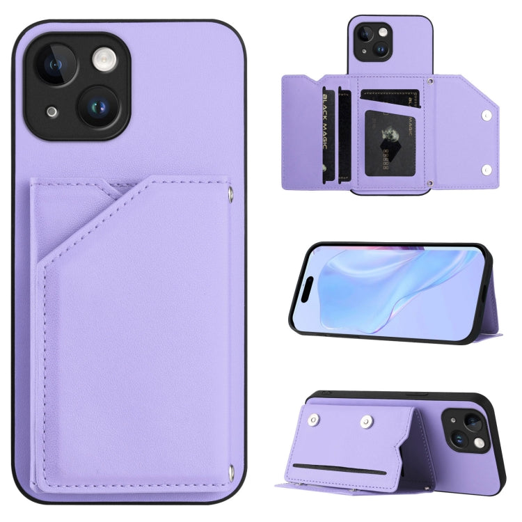 Custodia per telefono con quattro slot per carte Skin Feel e cinturino da polso, For iPhone 13 mini, For iPhone 12, For iPhone 12 Pro Max, For iPhone 12 Pro