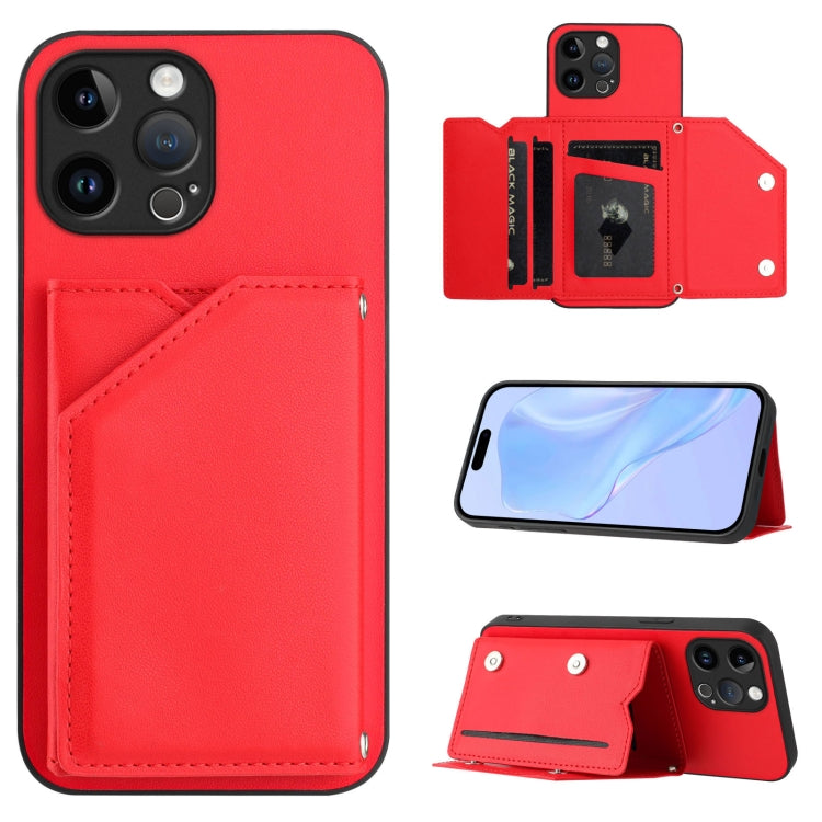 Custodia per telefono con quattro slot per carte Skin Feel e cinturino da polso, For iPhone 7 / 8 / SE 2020 2022, For iPhone 13 Pro Max, For iPhone 13 Pro, For iPhone 13