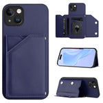 Custodia per telefono con quattro slot per carte Skin Feel e cinturino da polso, For iPhone 14 Plus, For iPhone 14, For iPhone 14 Pro, For iPhone 14 Pro Max