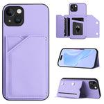 Custodia per telefono con quattro slot per carte Skin Feel e cinturino da polso, For iPhone 14 Plus, For iPhone 14, For iPhone 14 Pro, For iPhone 14 Pro Max