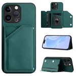 Custodia per telefono con quattro slot per carte Skin Feel e cinturino da polso, For iPhone 14 Plus, For iPhone 14, For iPhone 14 Pro, For iPhone 14 Pro Max