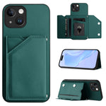 Custodia per telefono con quattro slot per carte Skin Feel e cinturino da polso, For iPhone 15 Pro Max, For iPhone 15 Pro, For iPhone 15 Plus, For iPhone 15