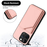 Custodia per telefono con quattro slot per carte Skin Feel e cinturino da polso, For iPhone 15 Pro Max, For iPhone 15 Pro, For iPhone 15 Plus, For iPhone 15