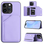 Custodia per telefono con quattro slot per carte Skin Feel e cinturino da polso, For iPhone 15 Pro Max, For iPhone 15 Pro, For iPhone 15 Plus, For iPhone 15