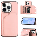 Custodia per telefono con quattro slot per carte Skin Feel e cinturino da polso, For iPhone 16 Pro Max, For iPhone 16 Pro, For iPhone 16 Plus, For iPhone 16