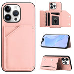 Custodia per telefono con quattro slot per carte Skin Feel e cinturino da polso, For iPhone 16 Pro Max, For iPhone 16 Pro, For iPhone 16 Plus, For iPhone 16
