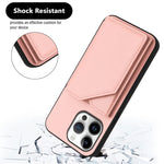 Custodia per telefono con quattro slot per carte Skin Feel e cinturino da polso, For iPhone 16 Pro Max, For iPhone 16 Pro, For iPhone 16 Plus, For iPhone 16