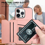 Custodia per telefono con quattro slot per carte Skin Feel e cinturino da polso, For iPhone 16 Pro Max, For iPhone 16 Pro, For iPhone 16 Plus, For iPhone 16