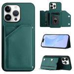Custodia per telefono con quattro slot per carte Skin Feel e cinturino da polso, For iPhone 16 Pro Max, For iPhone 16 Pro, For iPhone 16 Plus, For iPhone 16