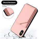 Custodia per telefono con quattro slot per carte Skin Feel e cinturino da polso, For iPhone X / XS, For iPhone XR, For iPhone XS Max, For iPhone 7 Plus / 8 Plus
