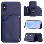 Custodia per telefono con quattro slot per carte Skin Feel e cinturino da polso, For iPhone X / XS, For iPhone XR, For iPhone XS Max, For iPhone 7 Plus / 8 Plus