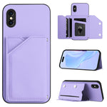 Custodia per telefono con quattro slot per carte Skin Feel e cinturino da polso, For iPhone X / XS, For iPhone XR, For iPhone XS Max, For iPhone 7 Plus / 8 Plus