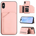 Custodia per telefono con quattro slot per carte Skin Feel e cinturino da polso, For iPhone X / XS, For iPhone XR, For iPhone XS Max, For iPhone 7 Plus / 8 Plus