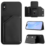 Custodia per telefono con quattro slot per carte Skin Feel e cinturino da polso, For iPhone X / XS, For iPhone XR, For iPhone XS Max, For iPhone 7 Plus / 8 Plus