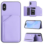 Custodia per telefono con quattro slot per carte Skin Feel e cinturino da polso, For iPhone X / XS, For iPhone XR, For iPhone XS Max, For iPhone 7 Plus / 8 Plus